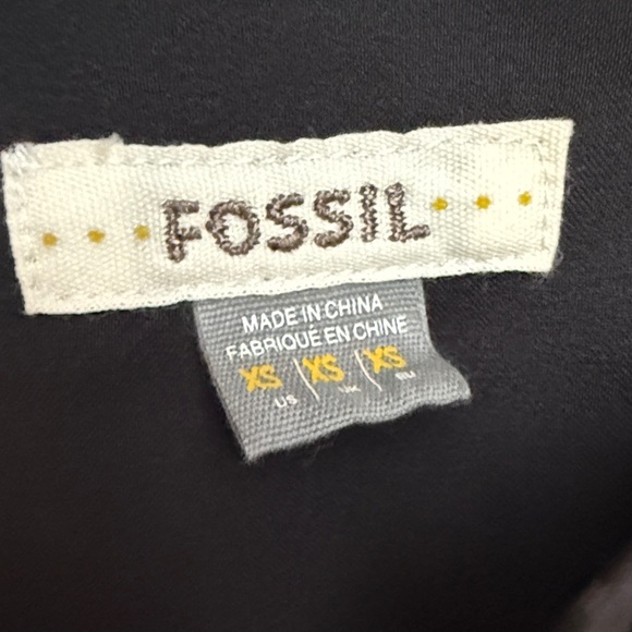 Fossil Black Multicolored Swan Polka Dot Pattern Dress - Picture 2 of 8